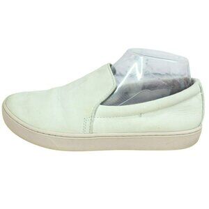 LL Bean Eco Bay Cream Leather Slip On Casual Comfort Sneaker Shoes Size 7.5 M